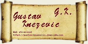 Gustav Knežević vizit kartica